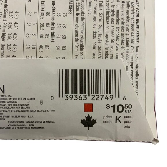 Simplicity 8629 Retro Costume Collection Swing Dress Sewing Pattern Sizes 10-14 - Picture 4 of 4